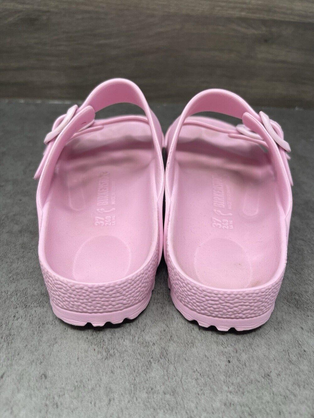 Birkenstock EVA Sandals Womens Size 6 (37) Pink Rubber Slide Slip On - Picture 6 of 8